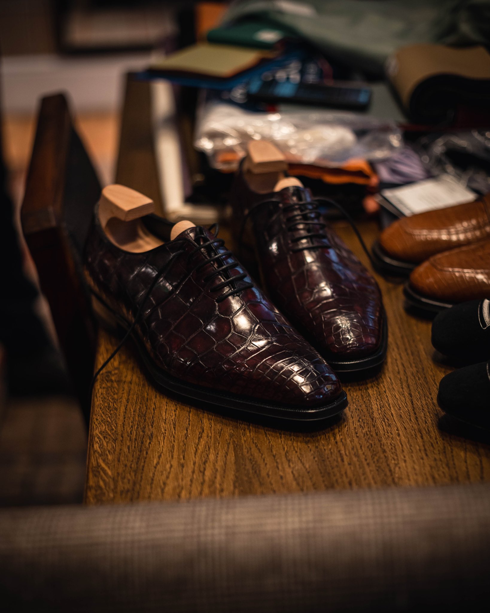 Bespoke shoes for Tristan Tate from Gazziano and Girling