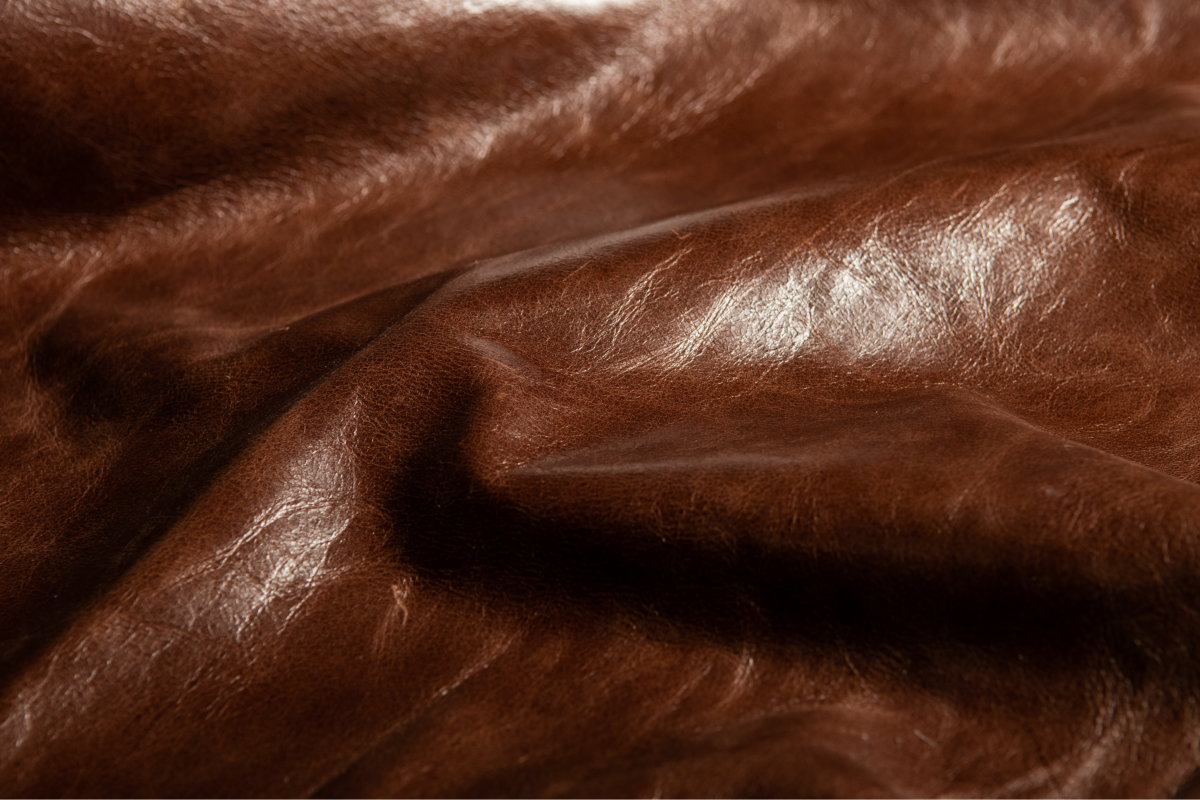 Brown leather jacket hide