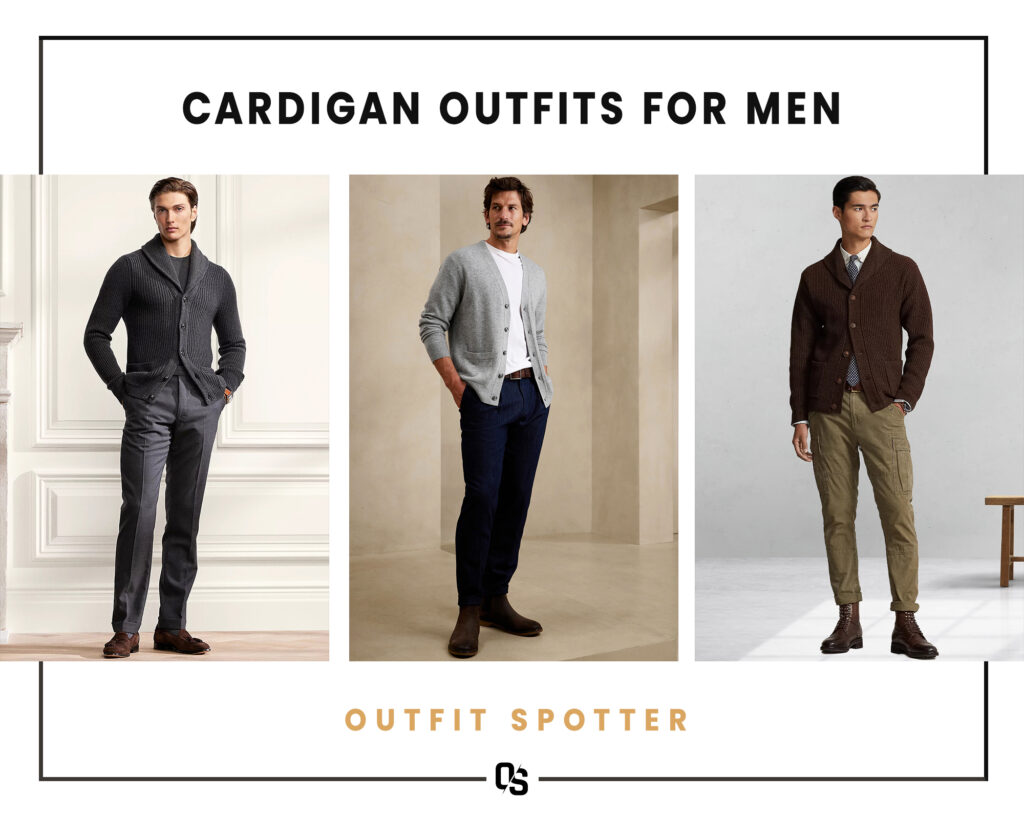 Different cardigan outfits for men