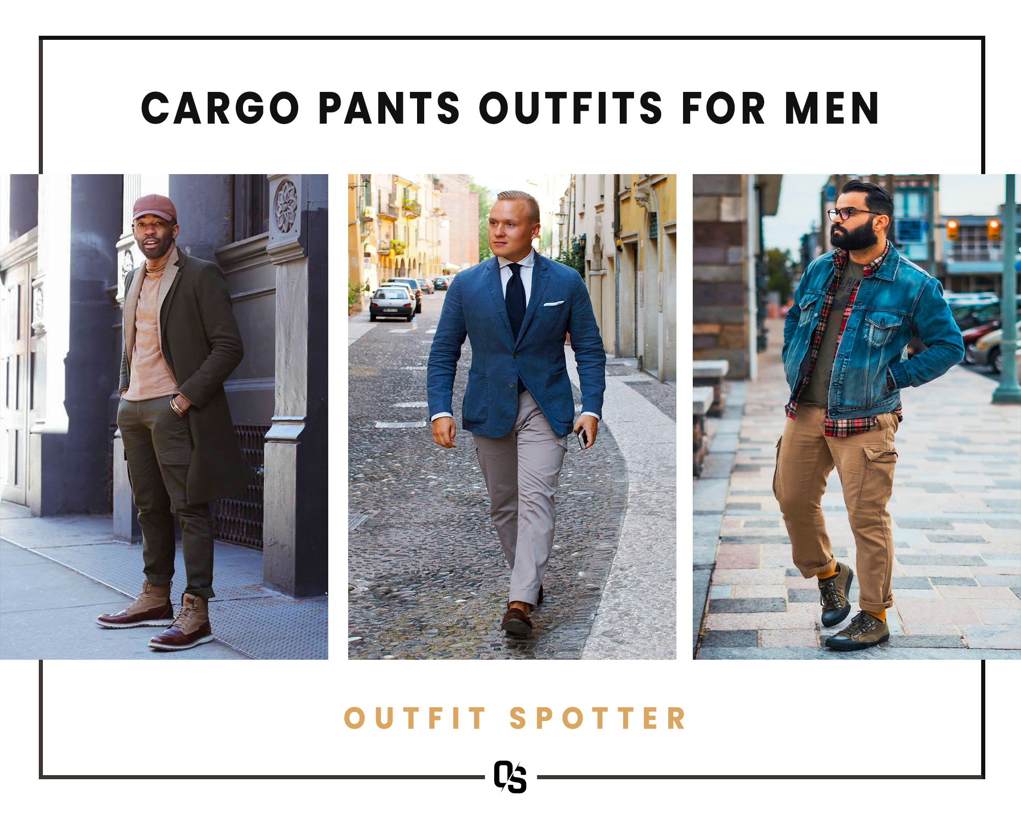 Different cargo pants outfits for men