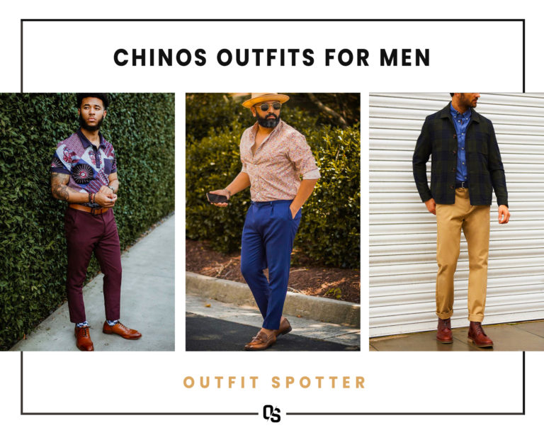Different chinos outfits for men