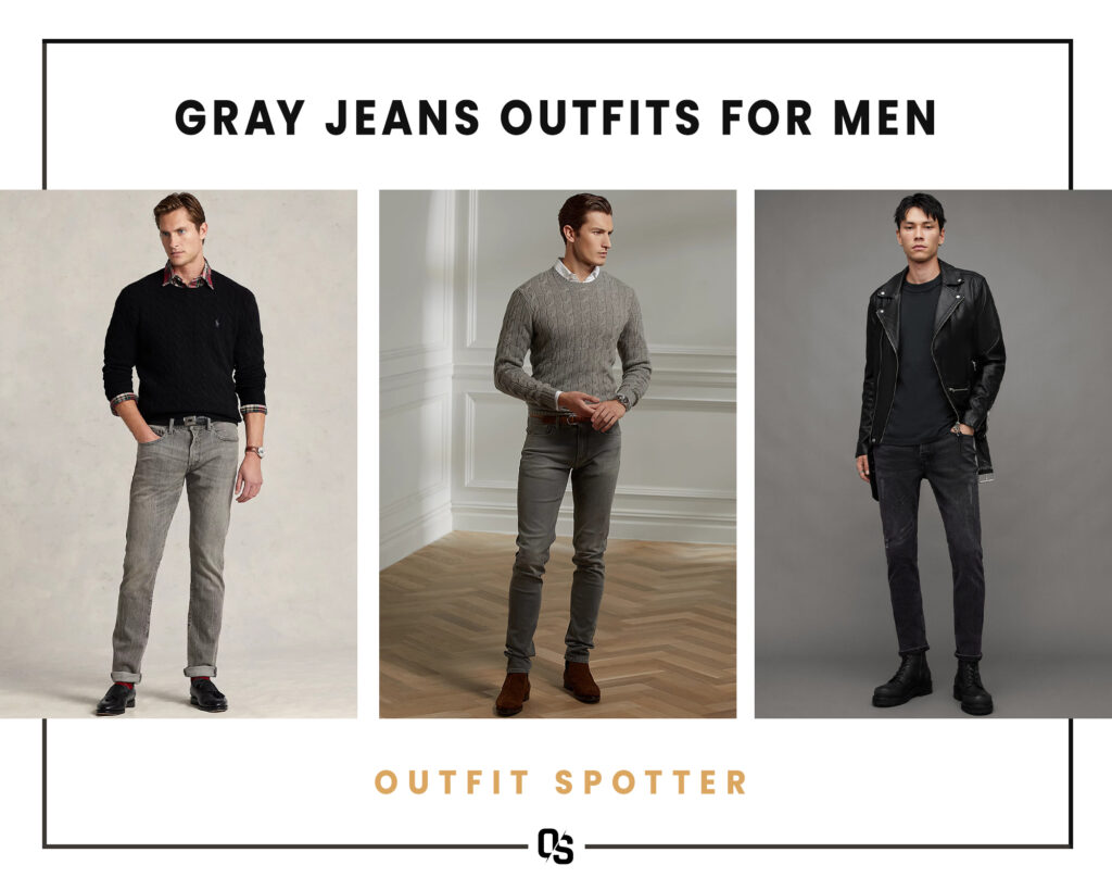13 Most Stylish Gray Jeans Outfits for Men in 2024 – Outfit Spotter
