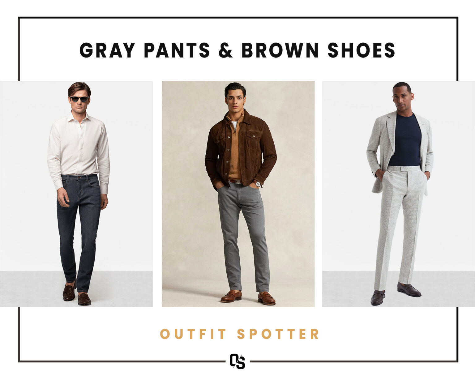 12 Gray Pants and Brown Shoes Outfits for Men – Outfit Spotter