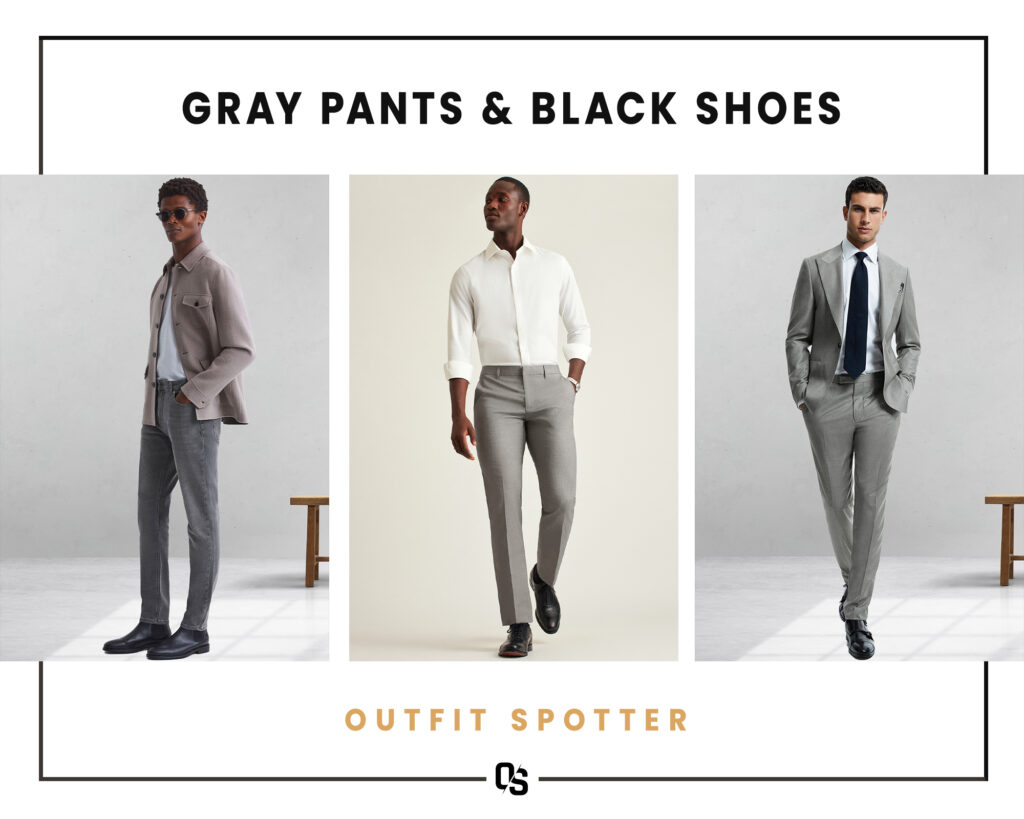 13 Gray Pants & Black Shoes Outfits for Men – Outfit Spotter