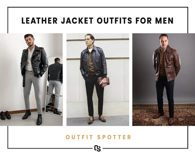 Different leather jacket outfits for men