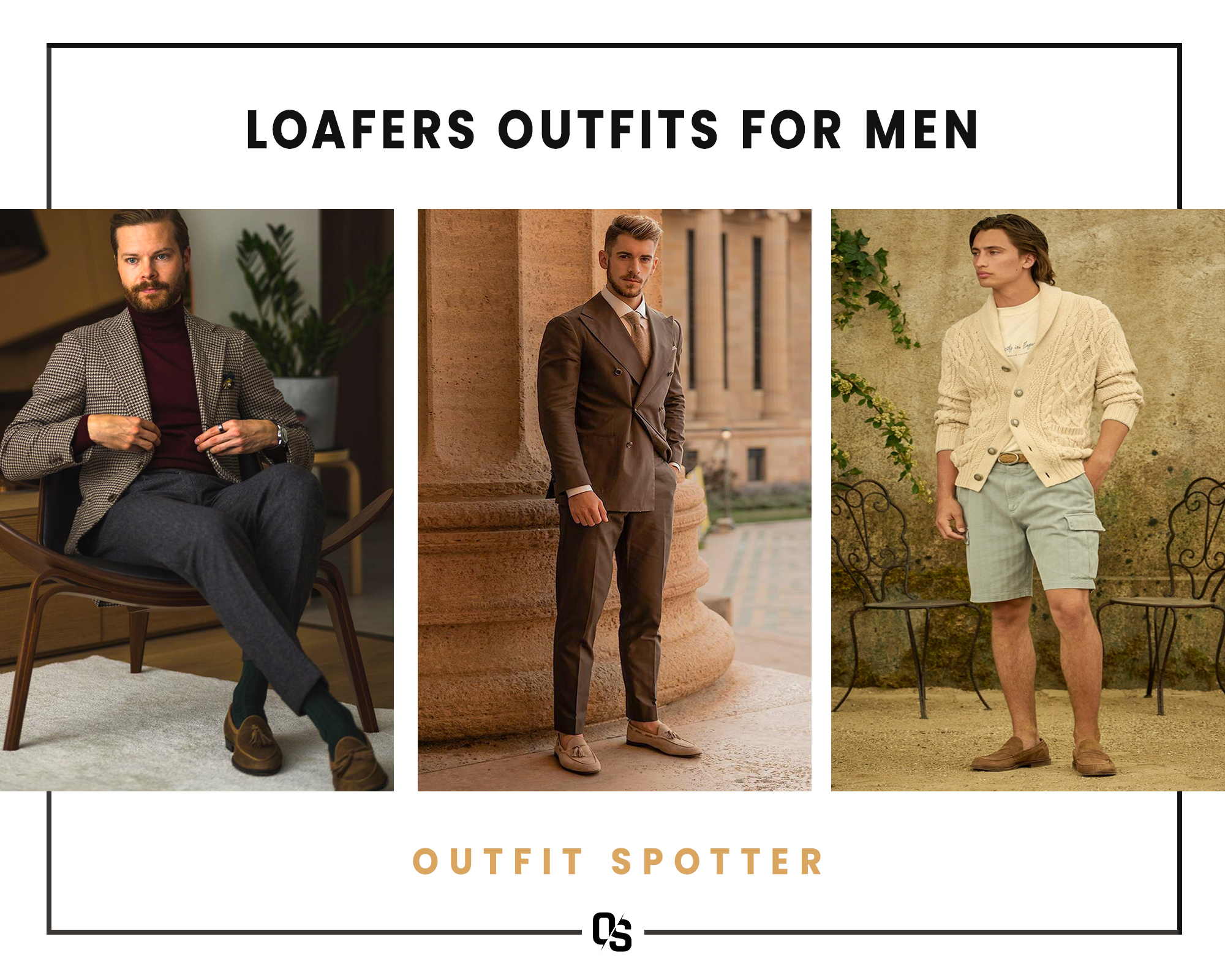 Different loafers outfits for men