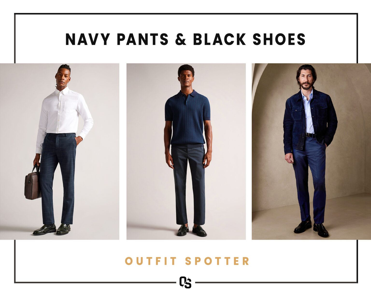 12 Navy Pants And Black Shoes Outfits For Men Outfit Spotter 