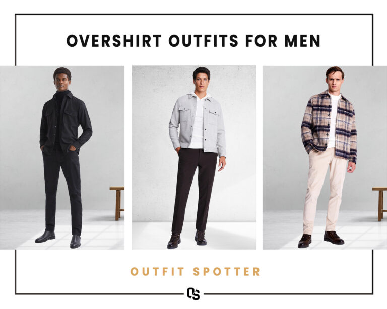 Different overshirt outfits for men