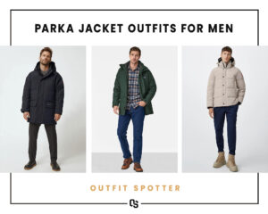 Different parka jacket outfits for men