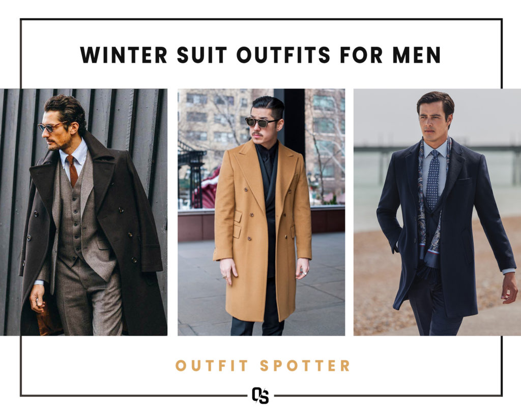 Different winter suit outfits for men