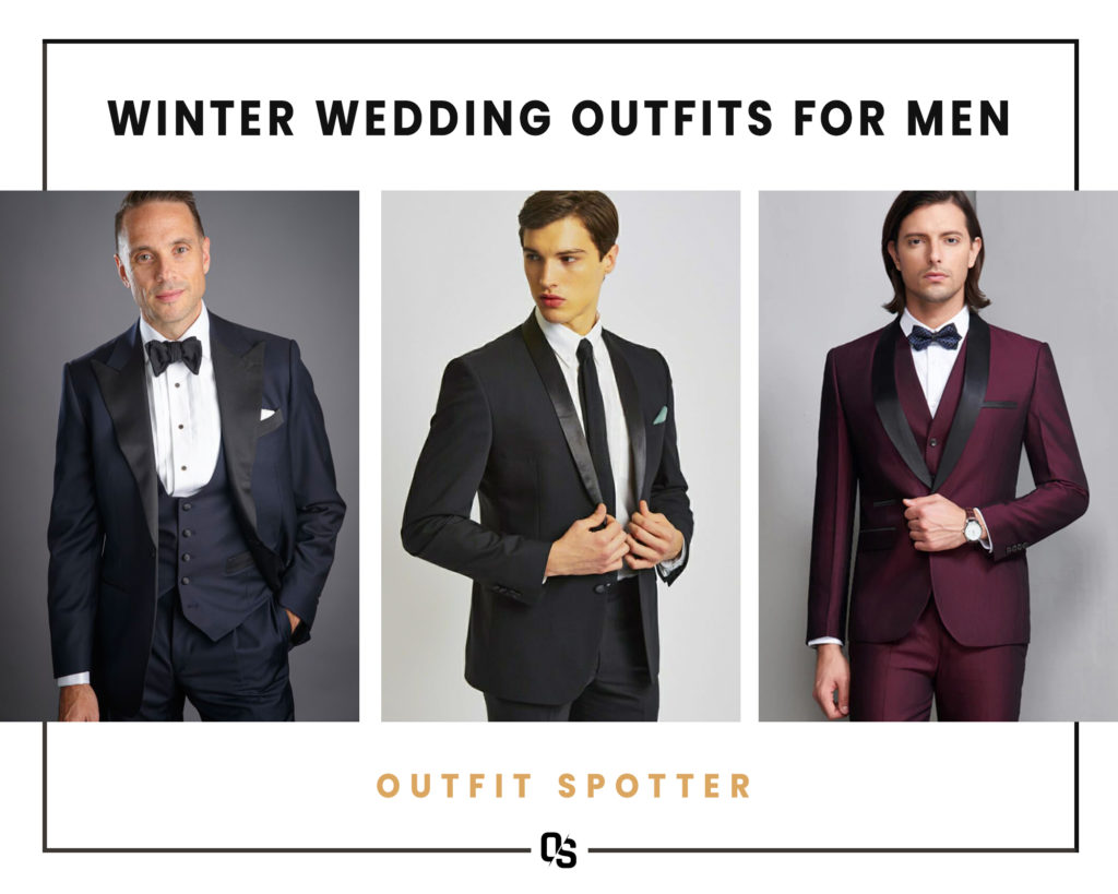 Different winter wedding outfits for men