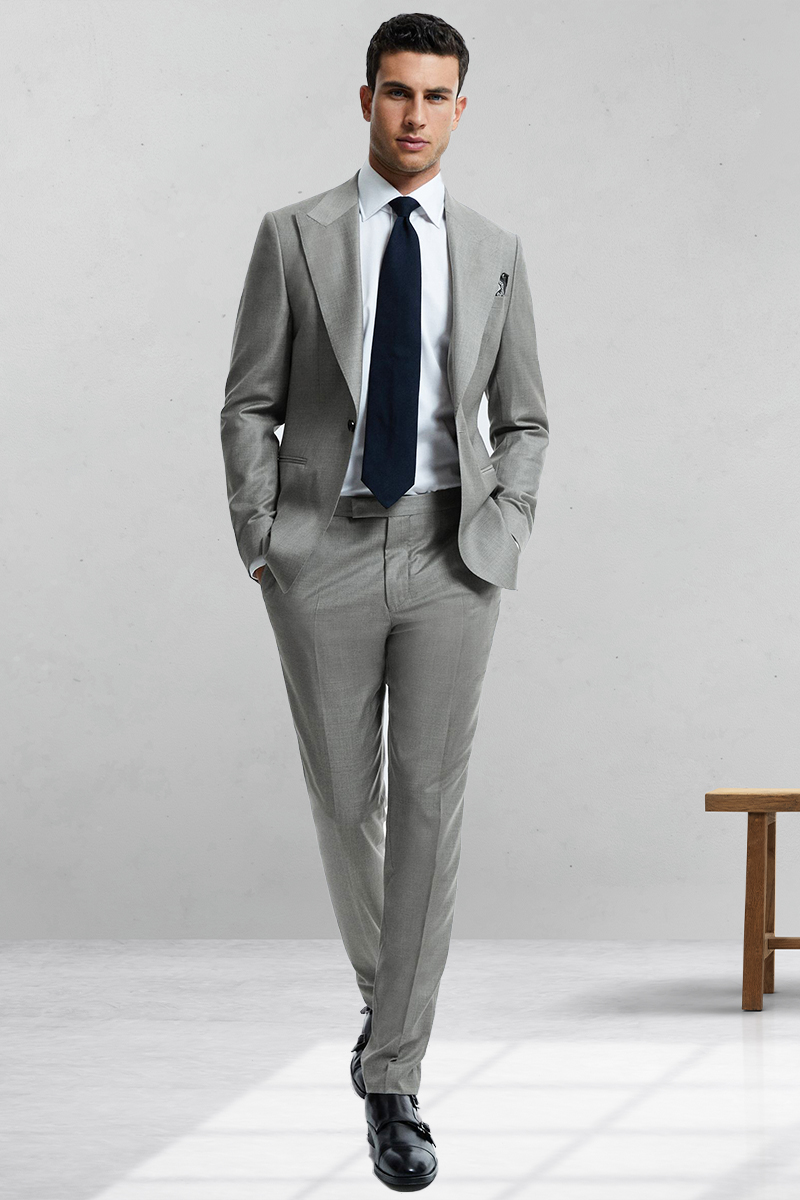 Grey shoes hot sale outfit men