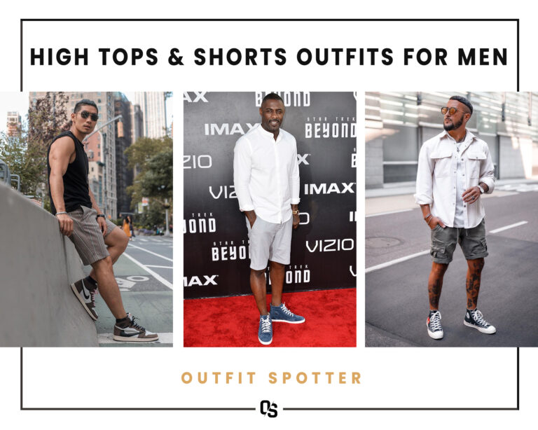 High top sneakers with shorts outfits for men