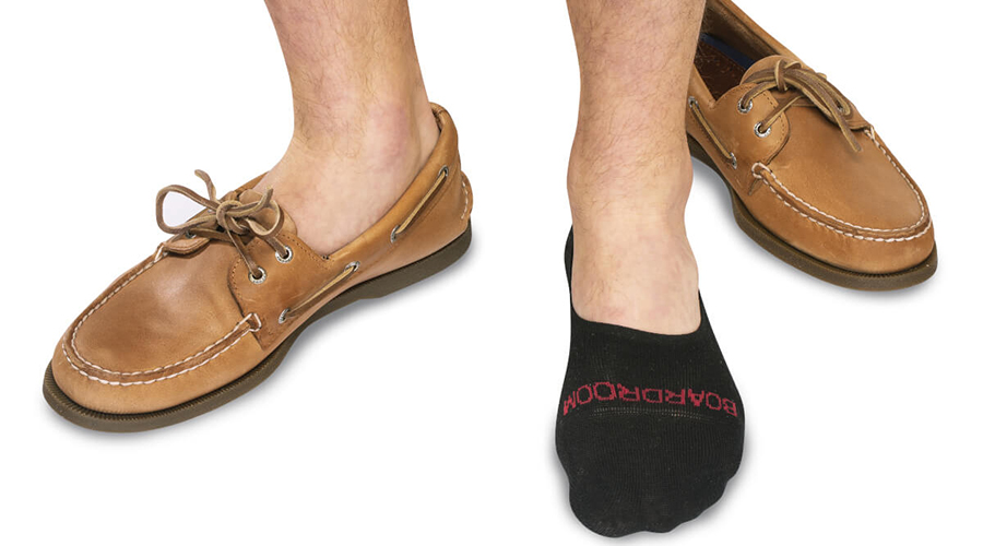 No-show socks with boat shoes