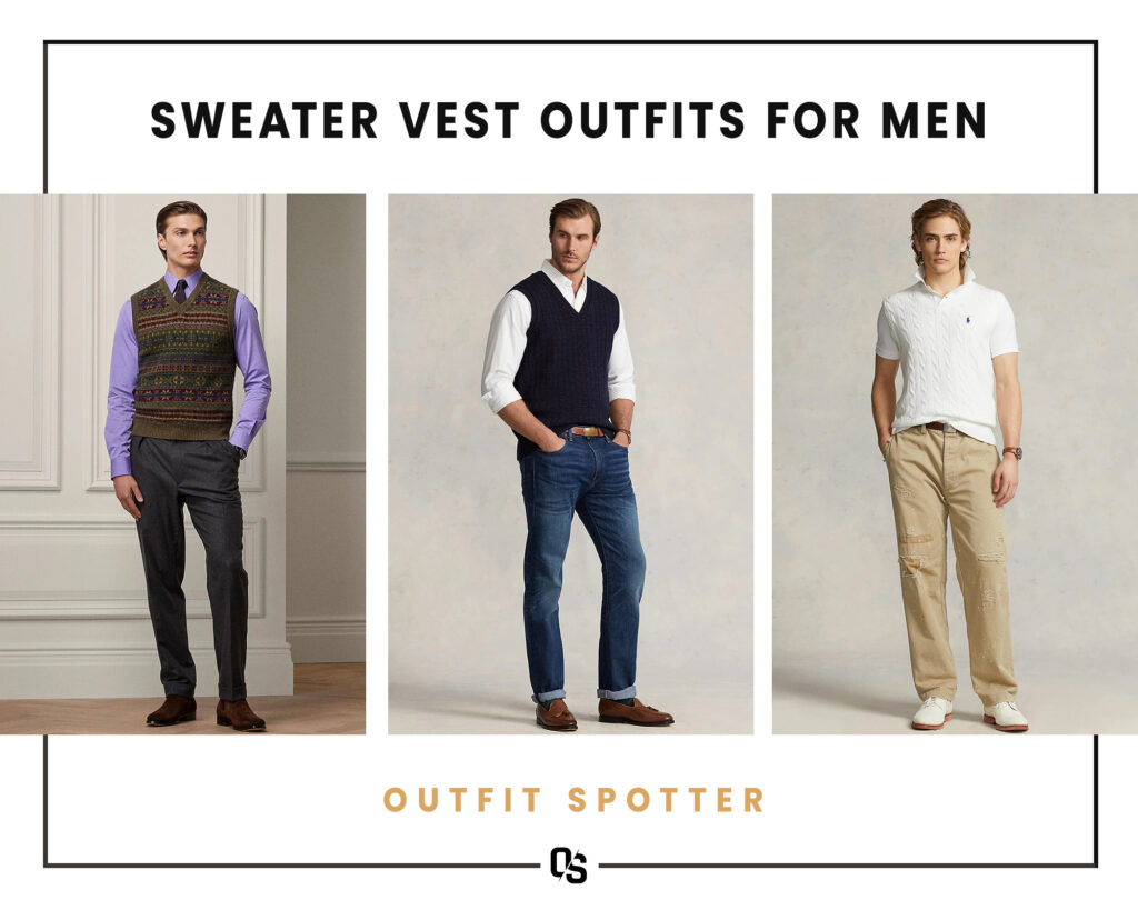 Sweater vest outfits for men